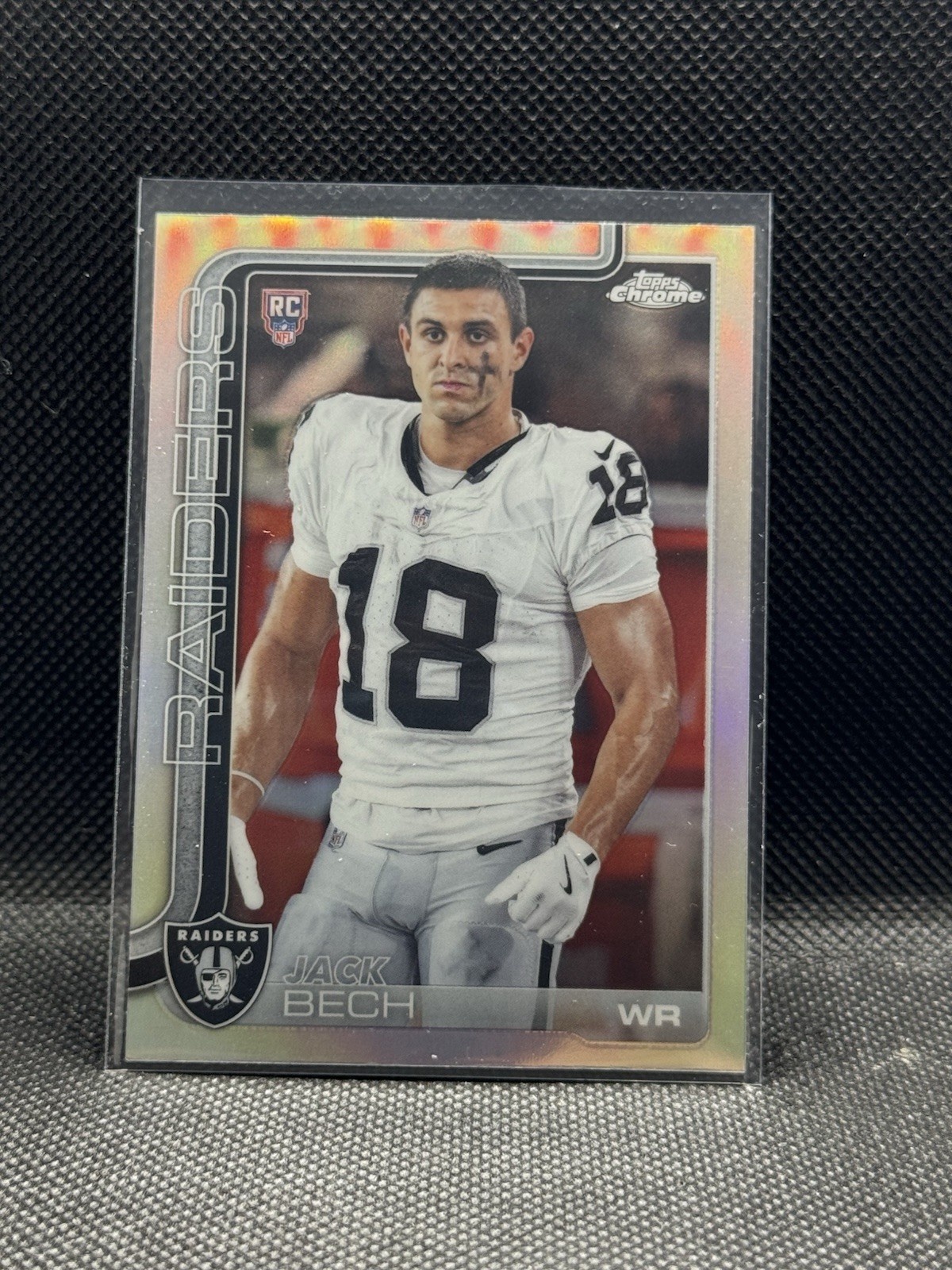 2025 Topps Chrome Jack Bech RC #388 Image Variation SP Raiders Rookie Refractor