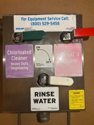 #ad KAY Chemical 3 Station Sanitizer Cleaner Dispenser System w Backflow Preventer $175.00