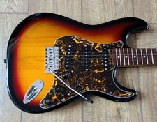 ELEGANT Fender Squier Strat Affinity Sunburst/Black Swirl w VINTAGE PUP UPGRADE