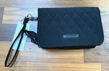 Vera Bradley RFID 3 In 1 Crossbody Wristlet Wallet In Classic Black NWT