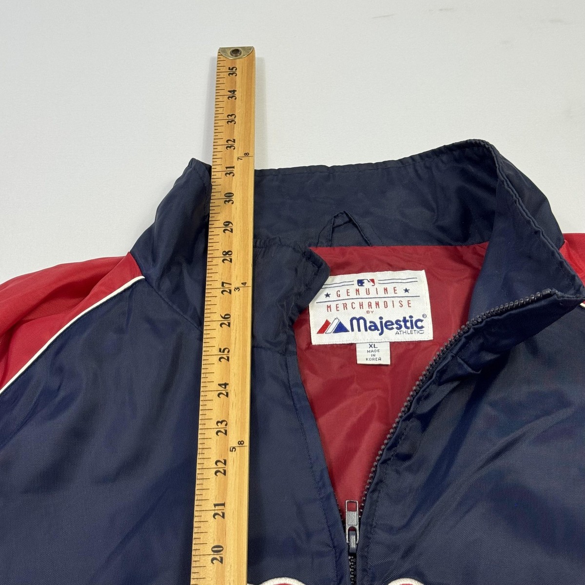 Majestic Boston Red Sox Jacket Mens XL Navy Red MLB Baseball