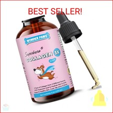 WONDER PAWS Premium Collagen for Dogs Liquid Support for Skin, Coat, HIPS Jo