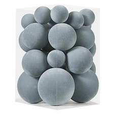 Velvet Christmas Ornaments Set 38Pcs Flocked Shatterproof Christmas Ornaments...