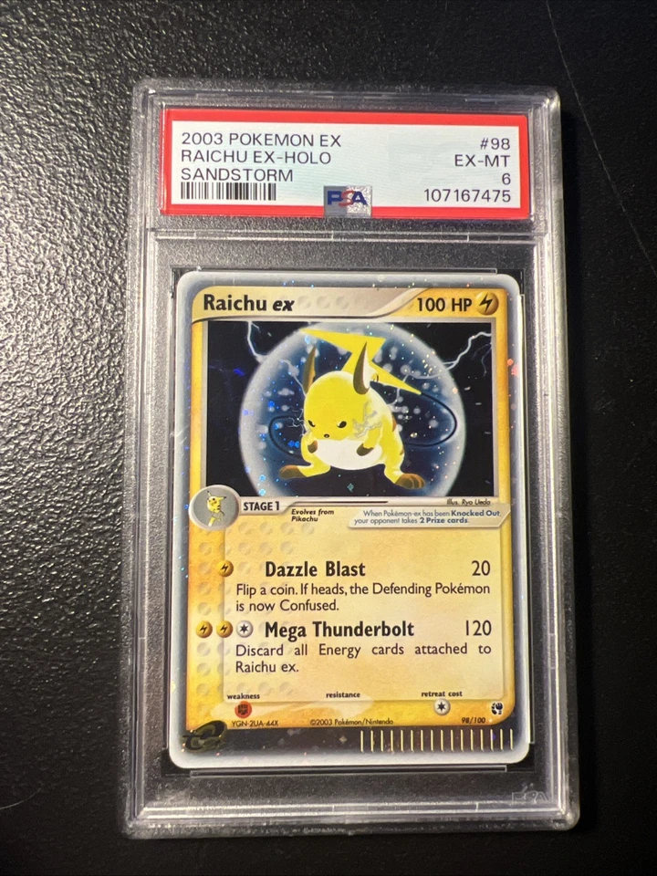 Pokemon Raichu EX #98 Ex Sandstorm PSA 6 - Image 2 of 4