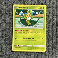 Pokemon TCG Unified Minds Sewaddle 7/236 Common Basic Card NM
