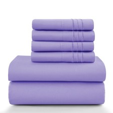 6 Piece Premium Bamboo Sheet Set, Deep Pockets, 50 Colors, 2200 Count, Soft