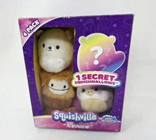 Squishville by Squishmallows  Mount Squishmore squad 4 pack With 1 Secret Squish