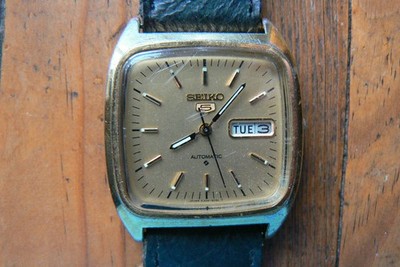 seiko 5 6309 35x35mm automatik vintage uhr