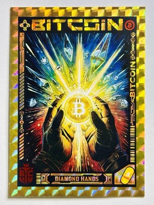 DIAMOND HANDS #10 2026 Bitcoin Trading Cards S4 Simulation ORANGE HOLO /210