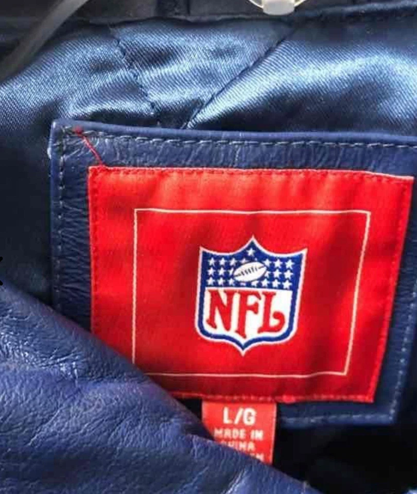 Chaqueta NFL Superbowl 40 Detroit 2006 Hombres L Cuero Carcasa Exterior Letterman Bomber Foto 4 de 4