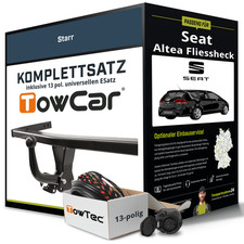 Für SEAT Altea Fliessheck Typ 5P1 Anhängerkupplung starr +eSatz 13pol uni 04-15