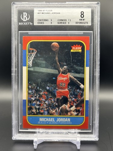 1986-87 Fleer - Michael Jordan #57 (RC) BGS 8 Centered