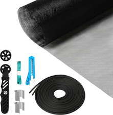 Window Screen Repair Kit, 48"x118" Screen Door Mesh Replacement Kit, Durable Fib