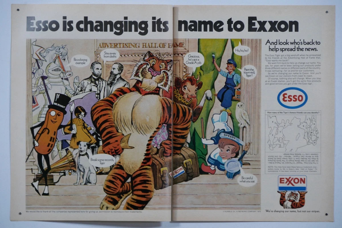 コレクション No.a704 1960 HumbleOil ESSO Exxon Tiger Preços baixos em Propaganda da Esso Original Laranja | eBay