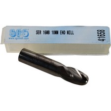NEW SGS 41658 10mm Ball End Mill 4 Flute Solid Carbide Stub Length Center Cuttin