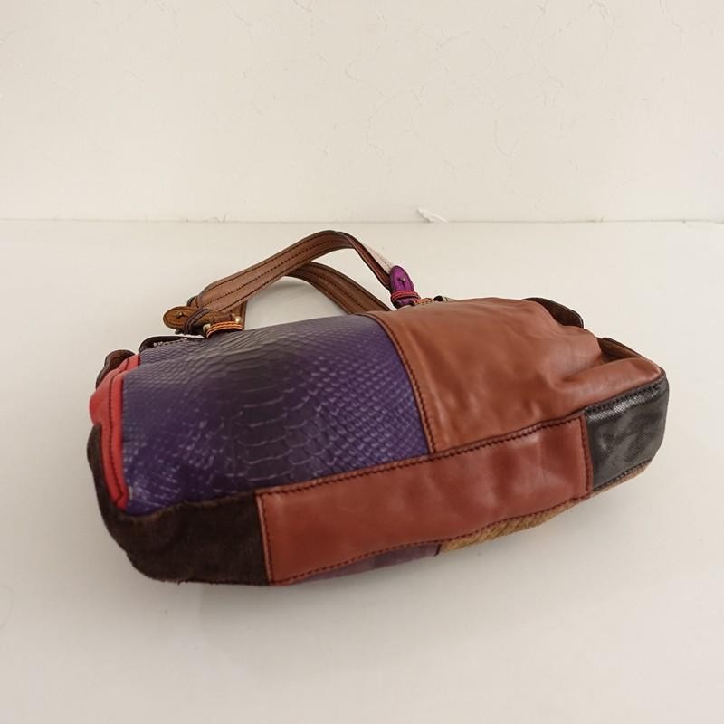 Jamin Puech Patchwork Shoulder Bag Leather Brown … - image 21