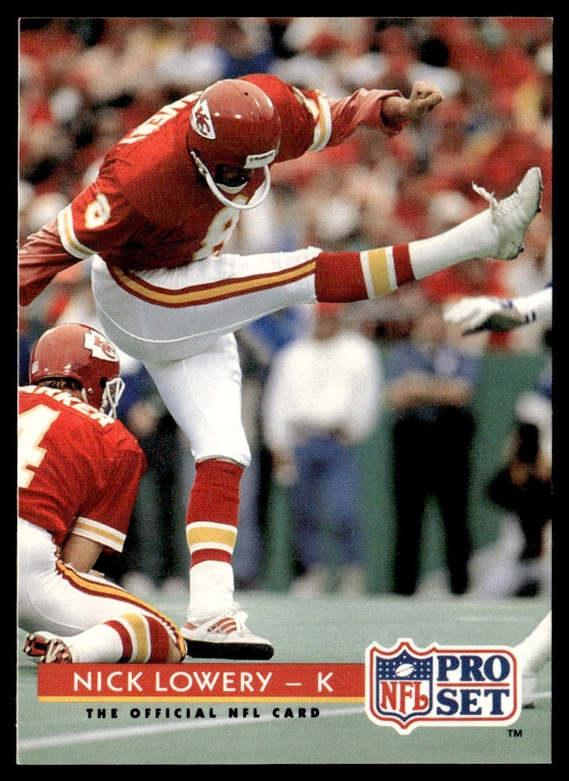 1992 Pro Set Nick Lowery Kansas City Chiefs #202