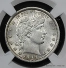 NGC ABOUT UNCIRCULATED DETAILS 1899 BARBER LIBERTY HEAD QUARTER AU 25c  (BC18)