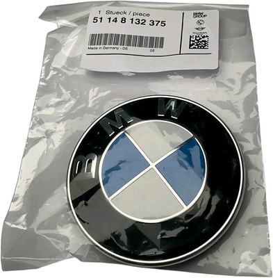 ORIGINAL BMW Plakette Ø 82mm 51148132375 Emblem + 2xOriginal BMW Tülle NEU