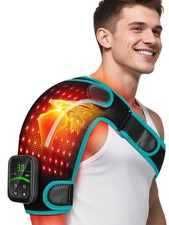 Upgraded Cordless 5000mAh Red Light Therapy for Shoulder with Massage, 100 LEDs