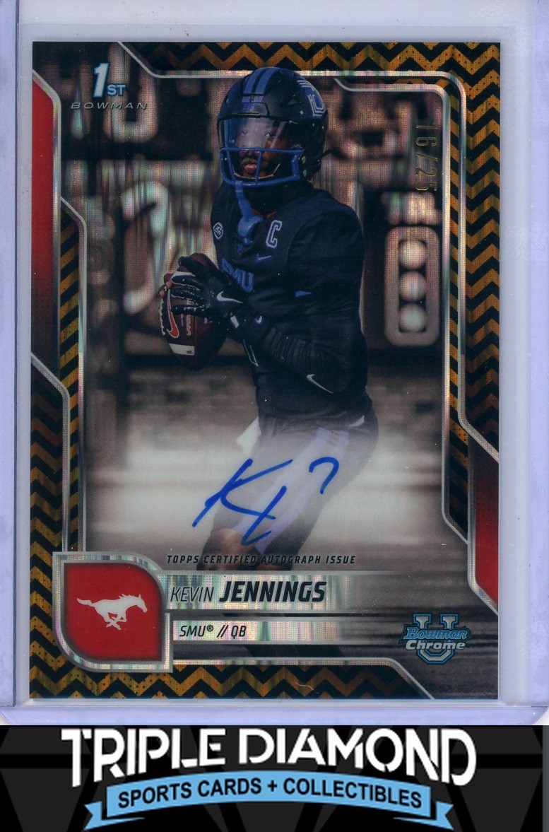 2025 Bowman Univ Chrome 1st Kevin Jennings Auto Black & Gold Stealth #16/25 N573