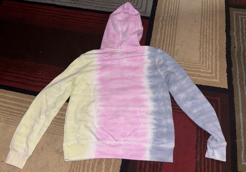 Girls Abercrombie. Kids Hooded Multi Colored Tye Dye Sweatshirt Size 11/12 - Picture 5 of 8