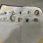 Vintage Women’s Estate Jewelry Costume Rings Lot Of 15