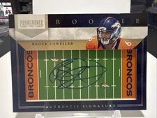 2012 Panini Prominence - On Card Rookie Signature Brock Osweiler 6/80 Jsy #’ed. rookie card picture