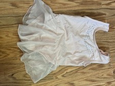 Cat  Jack Girls Light Pink Dance Leotard Size S 6/6x With Rhinestones