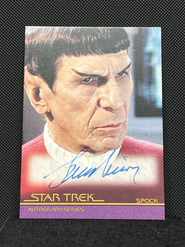 STAR TREK MOVIES HEROES & VILLAINS 2011 AUTOGRAPH CARD #A126 LEONARD NIMOY