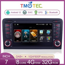 DAB+ Android 12 Car Stereo Radio GPS Sat Nav RDS For Audi A3 2003-2012 S3 RS3 8P
