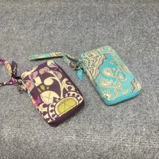 Vera Bradley Quick Swipe ID Multicolored Floral Wallets Lot Of 2 Like Unused