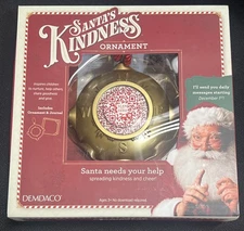 Demdaco Santa’s Kindness Interactive Christmas Ornament & Journal NIB NEW