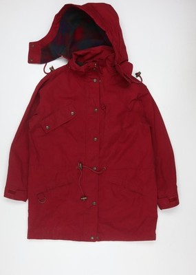 Eddie Bauer Herren Parka Mantel rot mit Kapuze Gr. S Regular Fit Outdoor