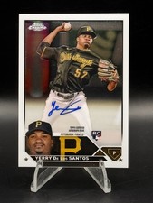 2023 Topps Chrome Update Yerry De Los Santos Rookie Auto Pirates NY Yankees RC