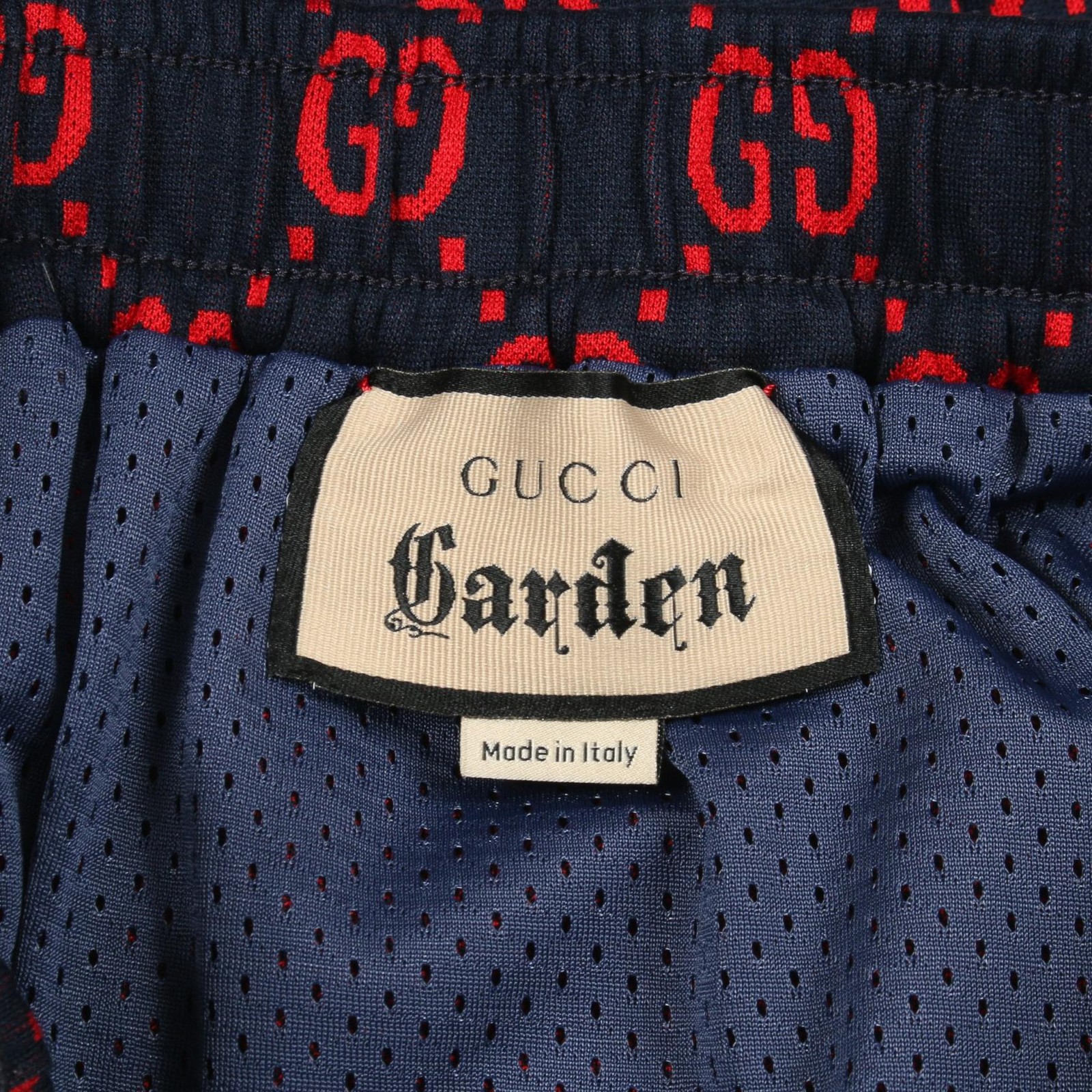GUCCI Jumbo GG Pants cotton Navy Red Used mens size S thumbnail 3
