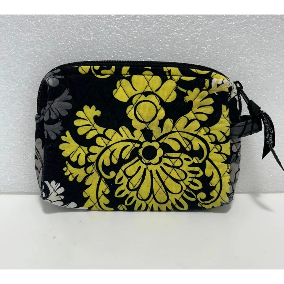 Vera Bradley BAROCO Bolsa de Maquiagem Cosmética Vinil Forrada Algodão Viagem ZIp - Imagem 2 de 4
