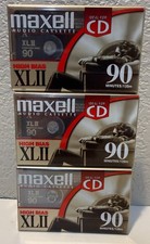 Maxell XLII 90 Minute Blank Audio Cassette Tape 3 Pack New Sealed