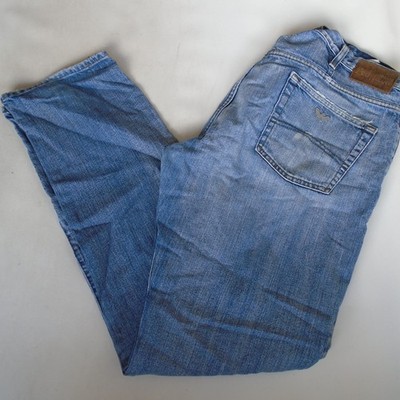Armani Jeans Faded Distressed STone Wash Indigo 007 Series W38 L34 Free UK P+P