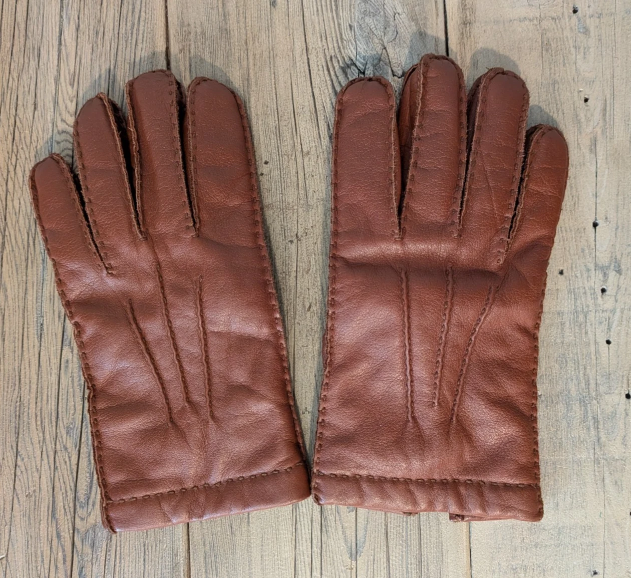 Vintage Aris Luxury Large Soft Leather Gloves Cashmere Lined Winter Driving EUC