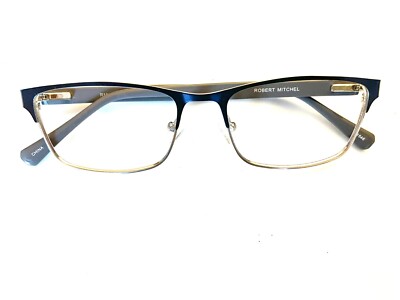 Robert Mitchel Eyeglasses RM 202128 NAVY rectangle metal 54-17-145 Chipped Paint