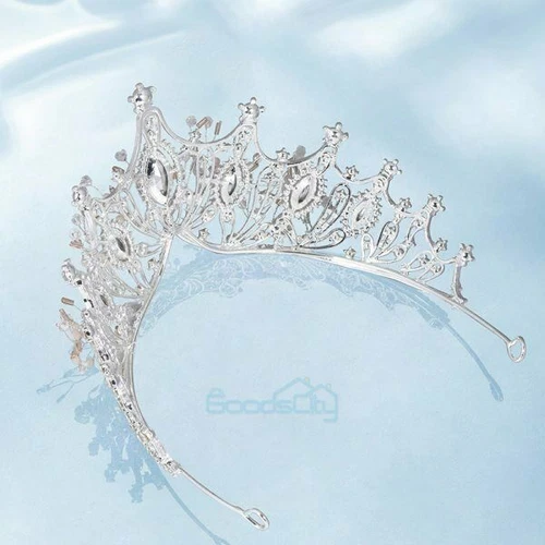 Coronas Tiaras Cristal Perla Novia Boda Corona para Mujer Princesa Tiara - Imagen 61 de 76