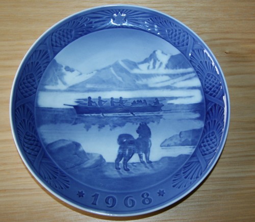 1968 Royal Copenhagen Christmas Plate Denmark Kai Lange " The Last Umiak" - 第 1/4 張圖片