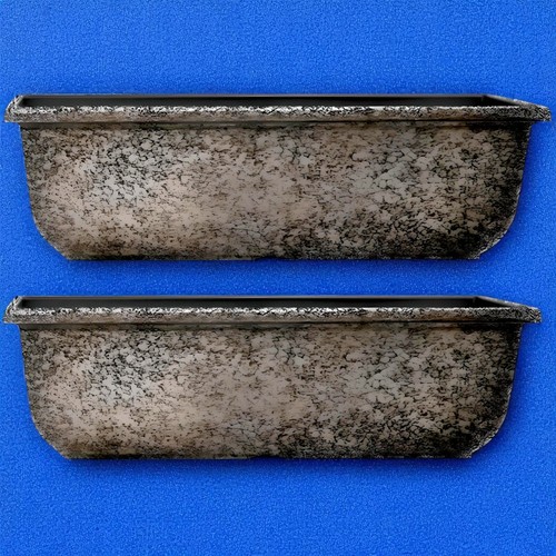 Sadie 24" Grey Clay Window Box Planter Lightweight Garden Flower Trough 13.6L - Picture 14 of 15