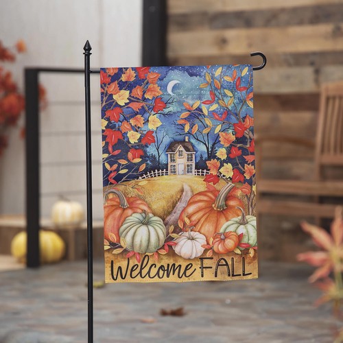 Alive in Fall 14S11950 Evergreen SUEDE Garden Flag 12.5” x 18” - Picture 4 of 6