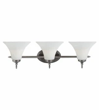 Sea Gull Lighting Montreal 3-Light Antique Brushed Nickel Vanity Light 41182-965