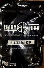Black Bean Soup 25-year Shelf Life 4 Serving Emergency Survival Food Pouch Kit