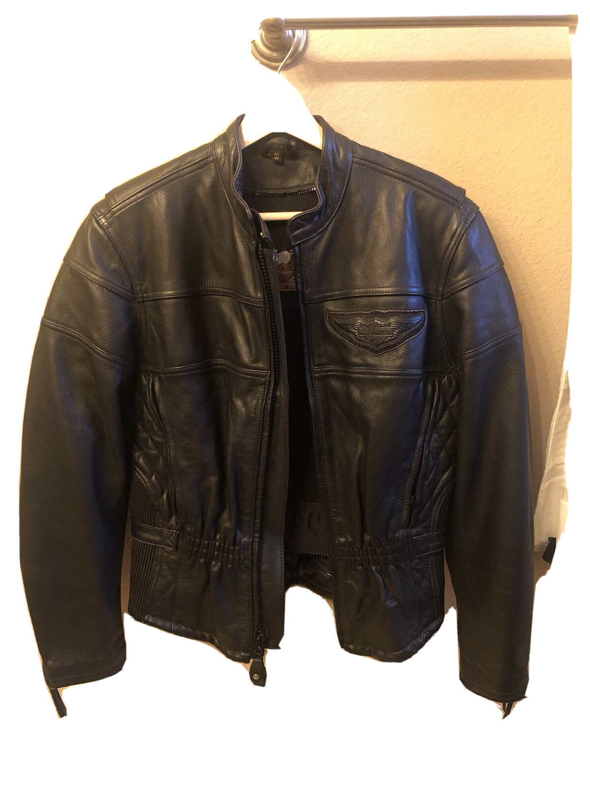 Women HarleyDavidson Heavy Duty Leather Jacket Small Gem