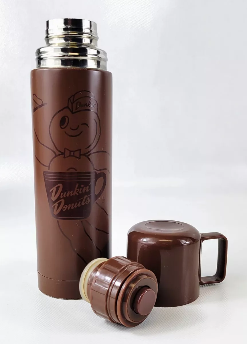 Vintage Korean Dunkin' Donuts Retro Small Travel Thermos Coffee Container  Cup