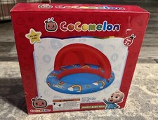 New Cocomelon Toddler Inflatable Shaded Pool 39.4 x 39.4 x 26 Inflated